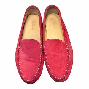 M. Gemi The Felize Suede Driving Loafers Red Slip On Shoes Women’s 41 US 10